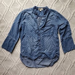 Anthropologie Cloth & Stone Chambray Top